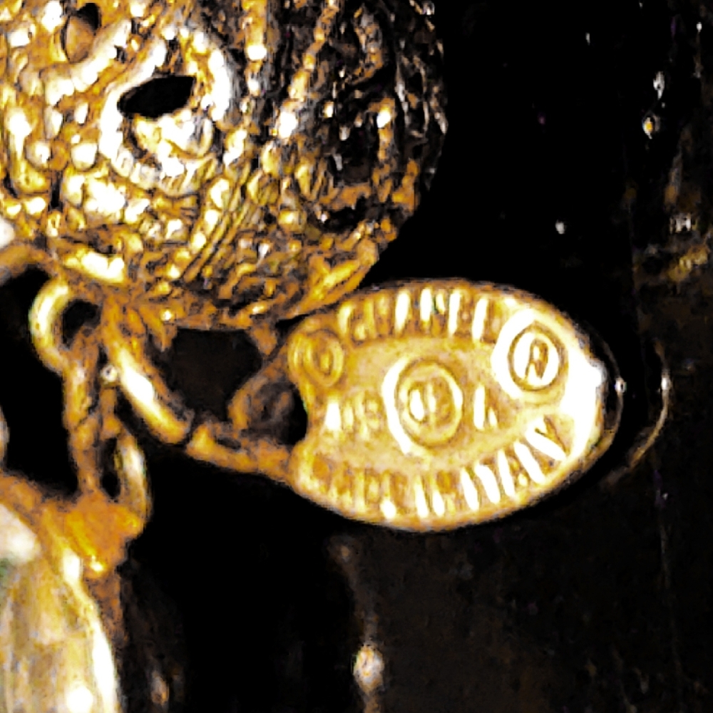 Chanel Vintage Luxury Designer Gold & Crystal Station Sautoir Necklace - Picture 10 of 10